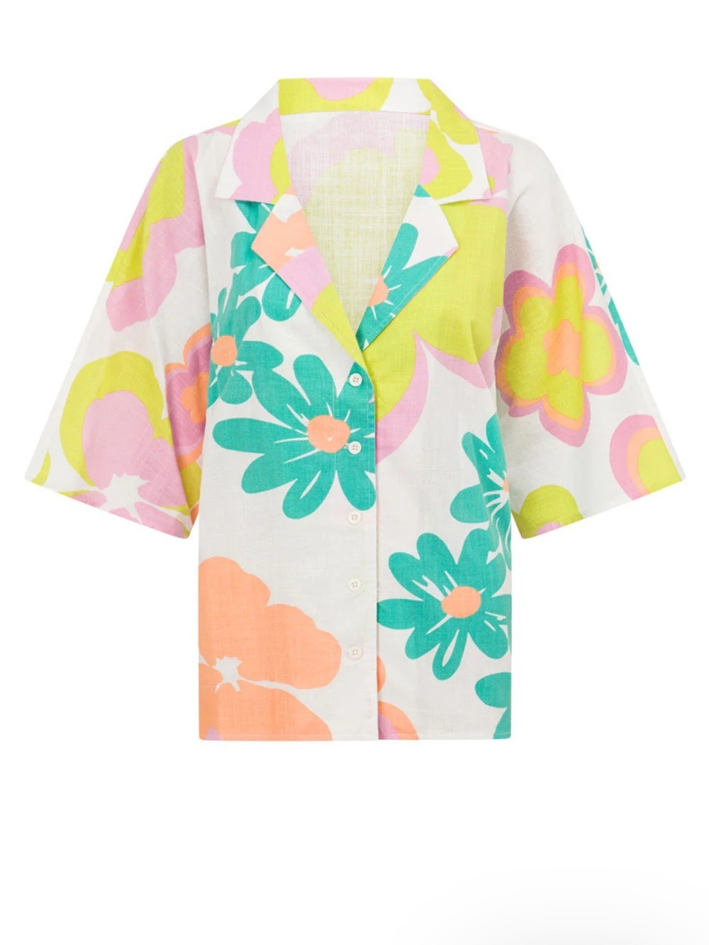 SABO Seona Top and Shorts Matching Set Bubblegum Floral Tropical Print Size S/M - Picture 7 of 16